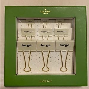 New Kate Spade Binder Clip set